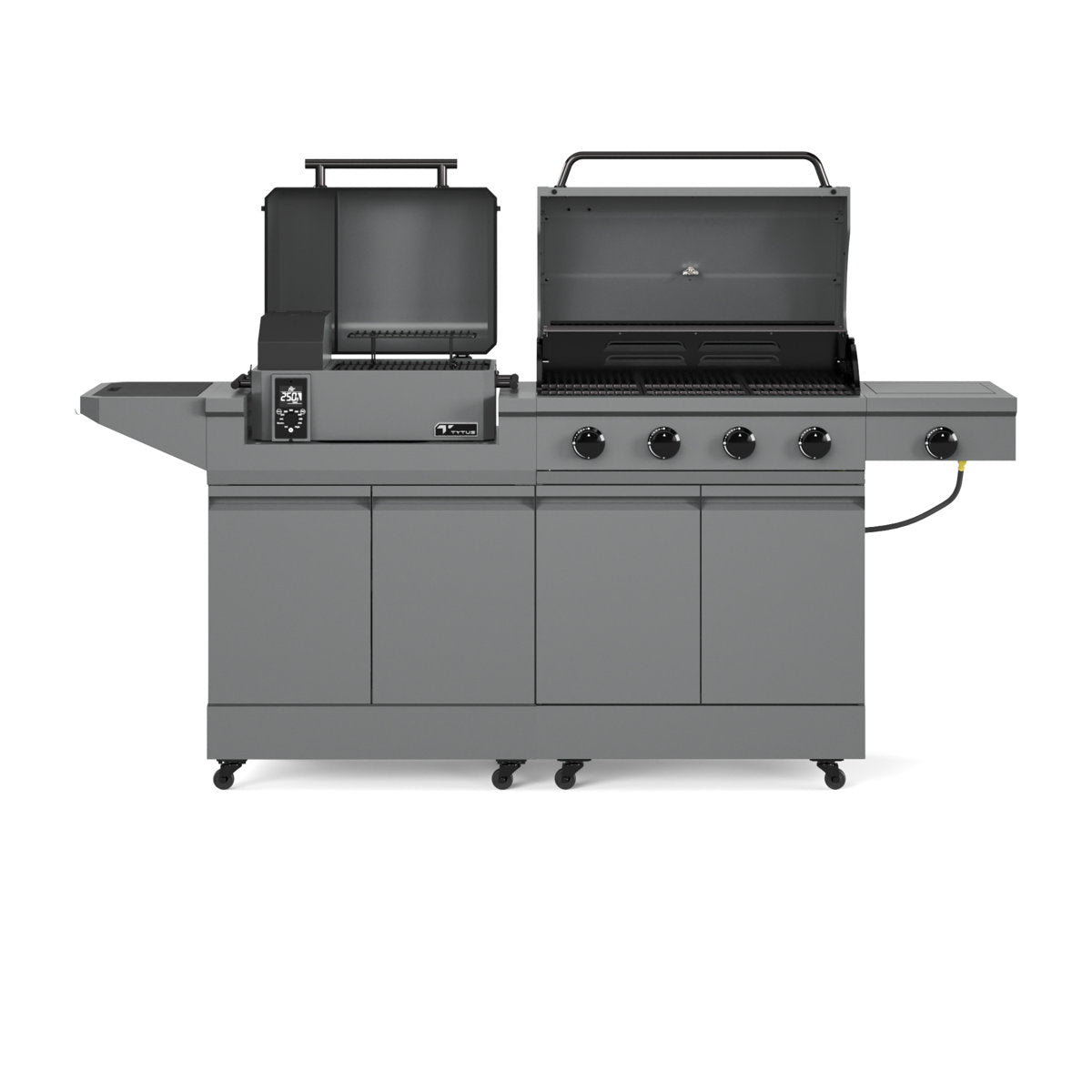 TYTUS Modular Duo with 4-Burner Gas Grill and Pellet Grill