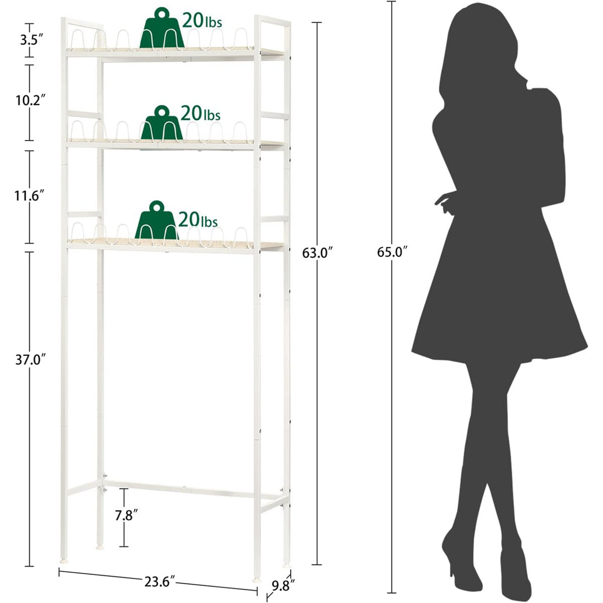 Tasharn Bathroom Shelves