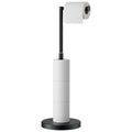 Toilet Paper Holder Stand Adjustable, Stainless Steel Freestanding Toilet Paper Holder With Storage, Bathroom Tissue Roll Stand Storage For 4 Rolls WW126A4B