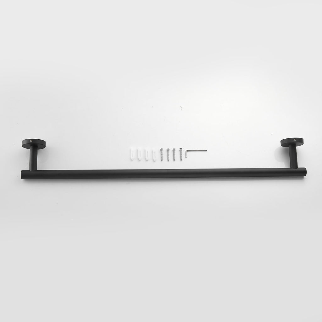 Towel Rack For Bathroom, 24 Inch Towel Bar Towel Rod Towel Holder Wall Mount SUS304 Stainless Steel DG-0808-Black