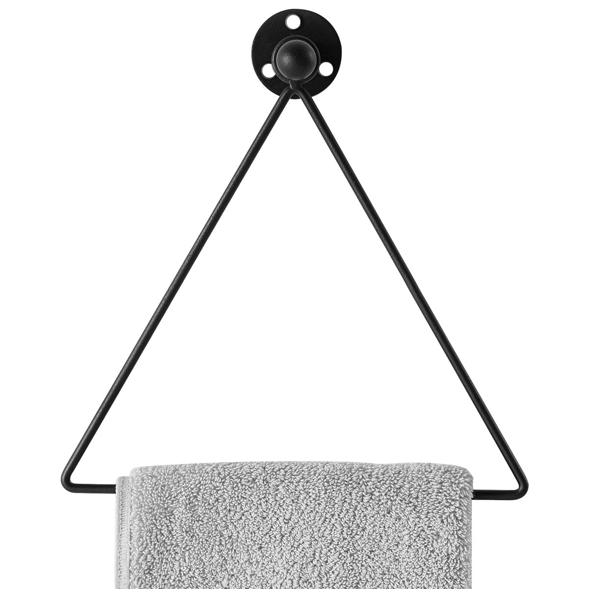 Triangle Metal Wall Mounted Towel Ring TB-HOM0981BLK-BB