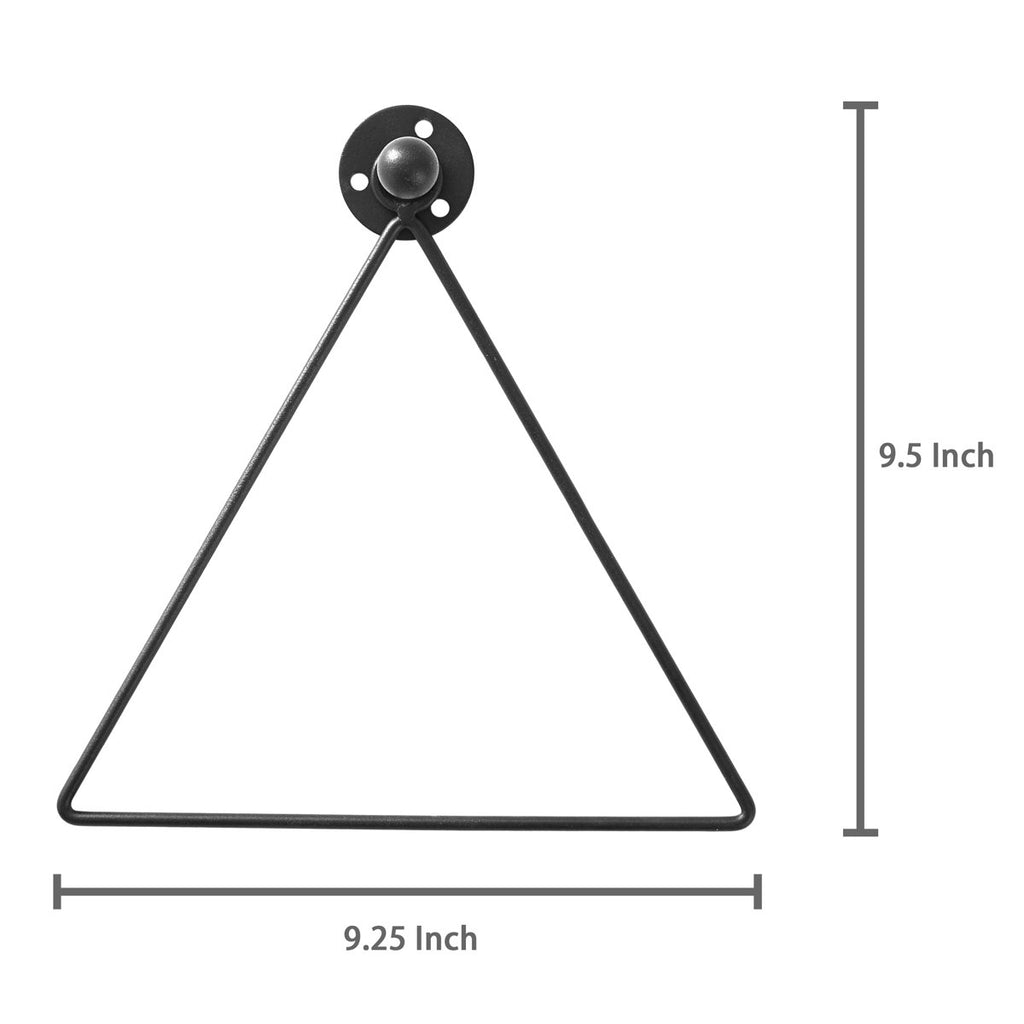 Triangle Metal Wall Mounted Towel Ring TB-HOM0981BLK-BB