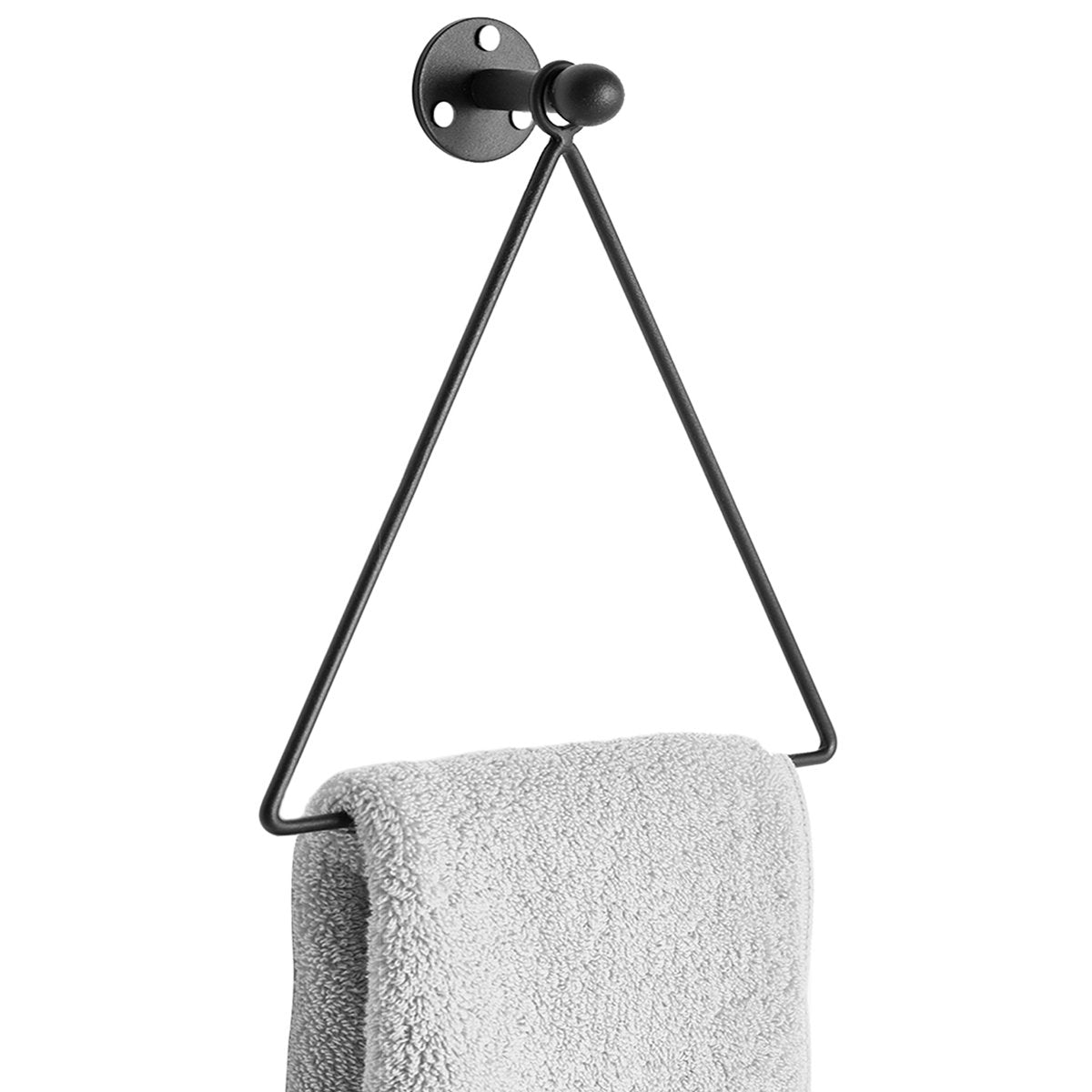 Triangle Metal Wall Mounted Towel Ring TB-HOM0981BLK-BB