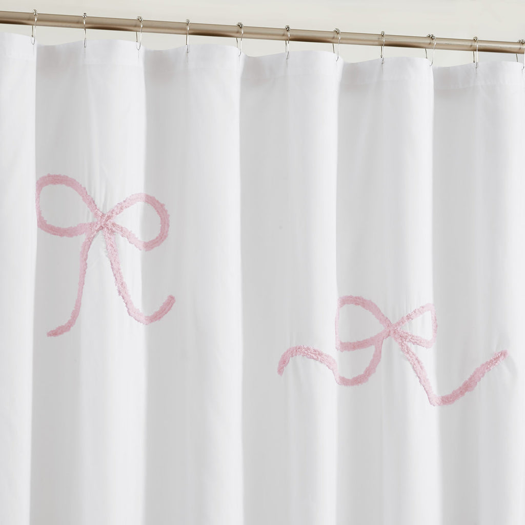 Truly Soft Textured Bow Shower Curtain