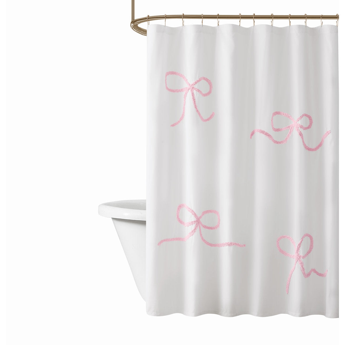 Truly Soft Textured Bow Shower Curtain