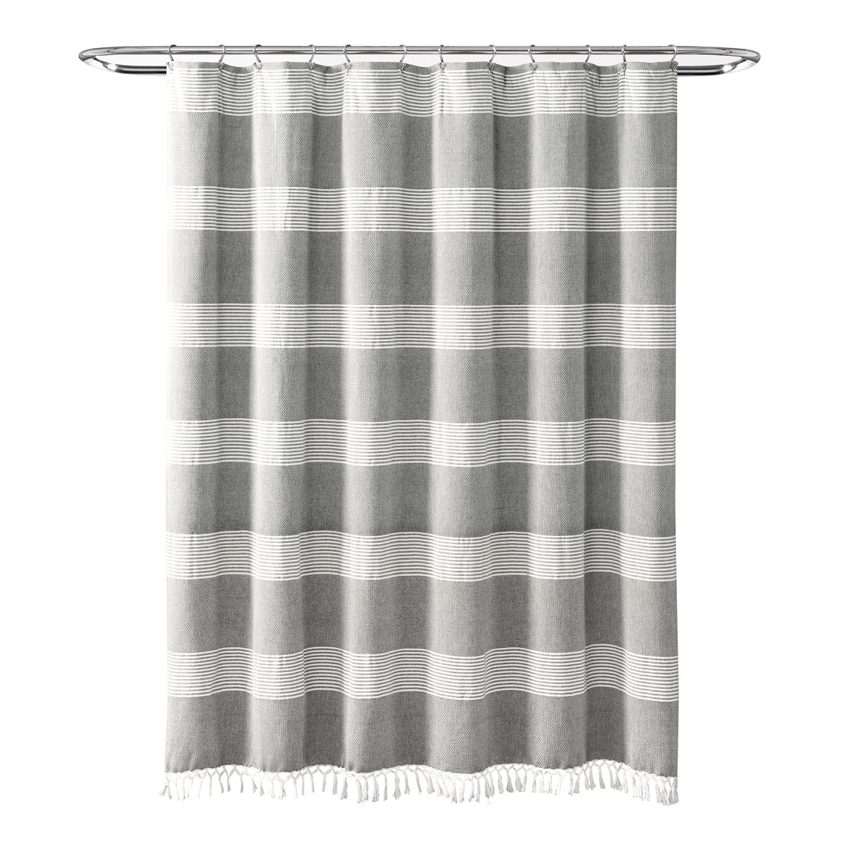 Tucker Stripe Cotton Striped Shower Curtain