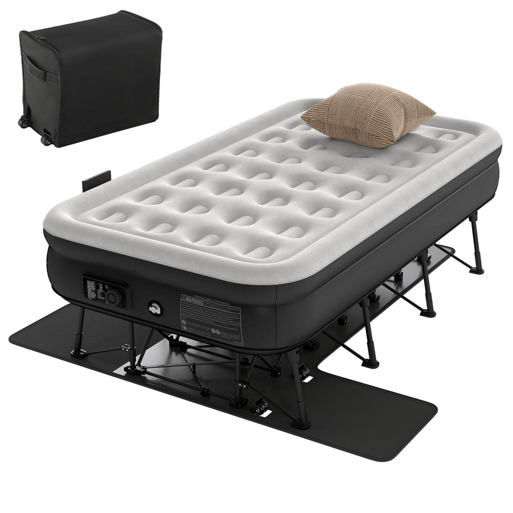 Twin Air Mattress with Bed Frame & Storage Box