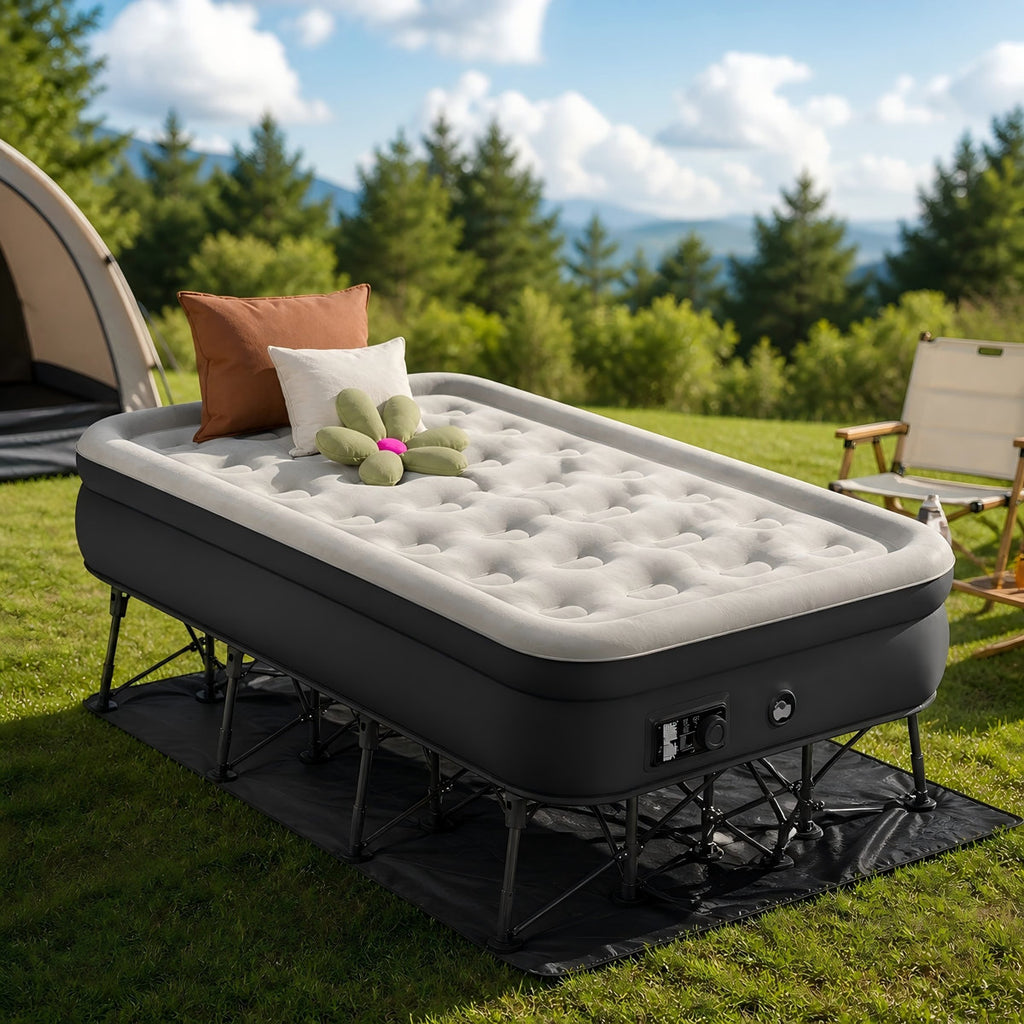 Twin Air Mattress with Bed Frame & Storage Box