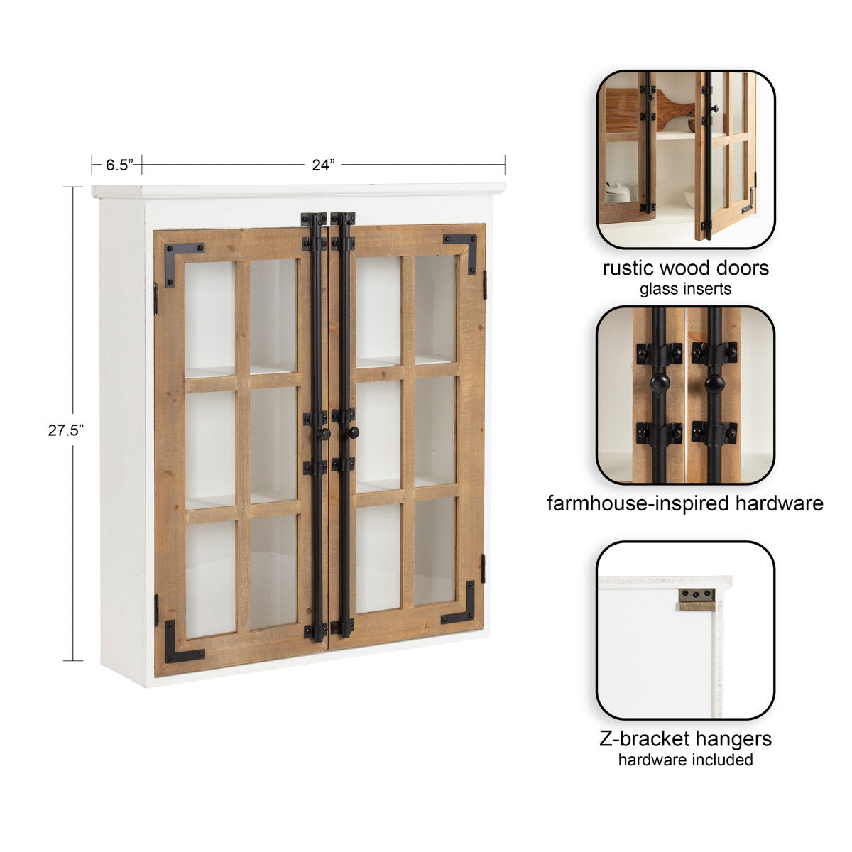 Two-Tone Wall Cabinet for Storage