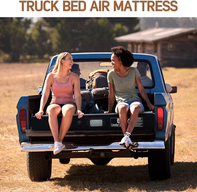 Umbrauto Air Mattress for Full Size Short Truck Beds, Inflatable Airbed with Rechargeable Wireless Air Pump