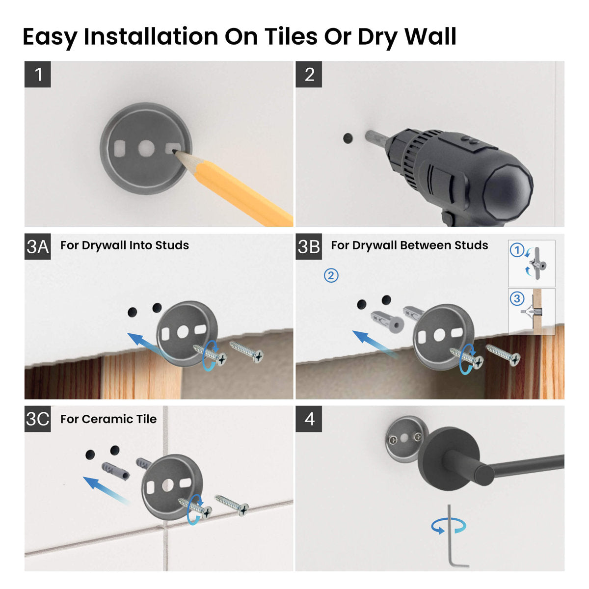 Wall Mount Toilet Paper Holder KBA1402BB