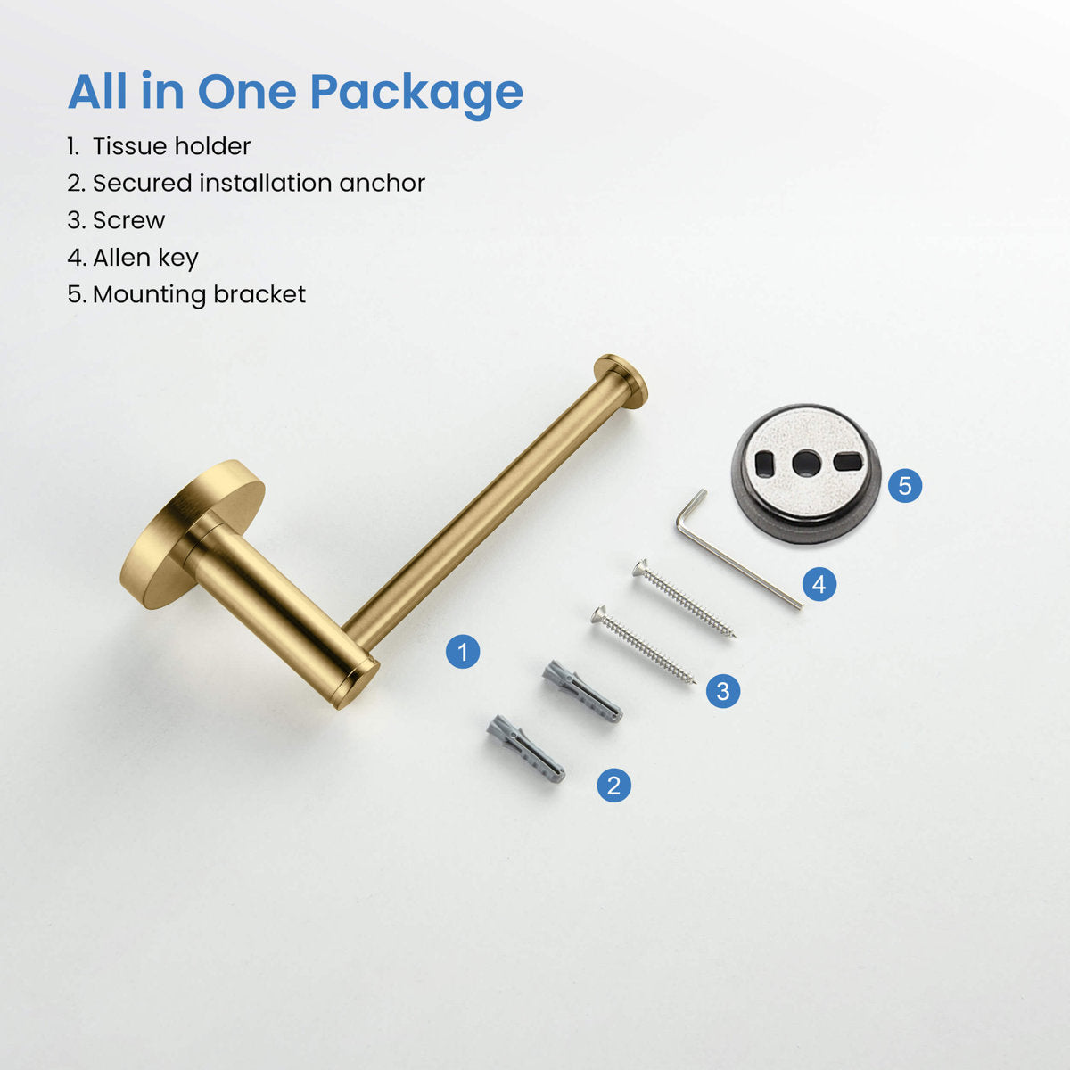 Wall Mount Toilet Paper Holder KBA1402BB
