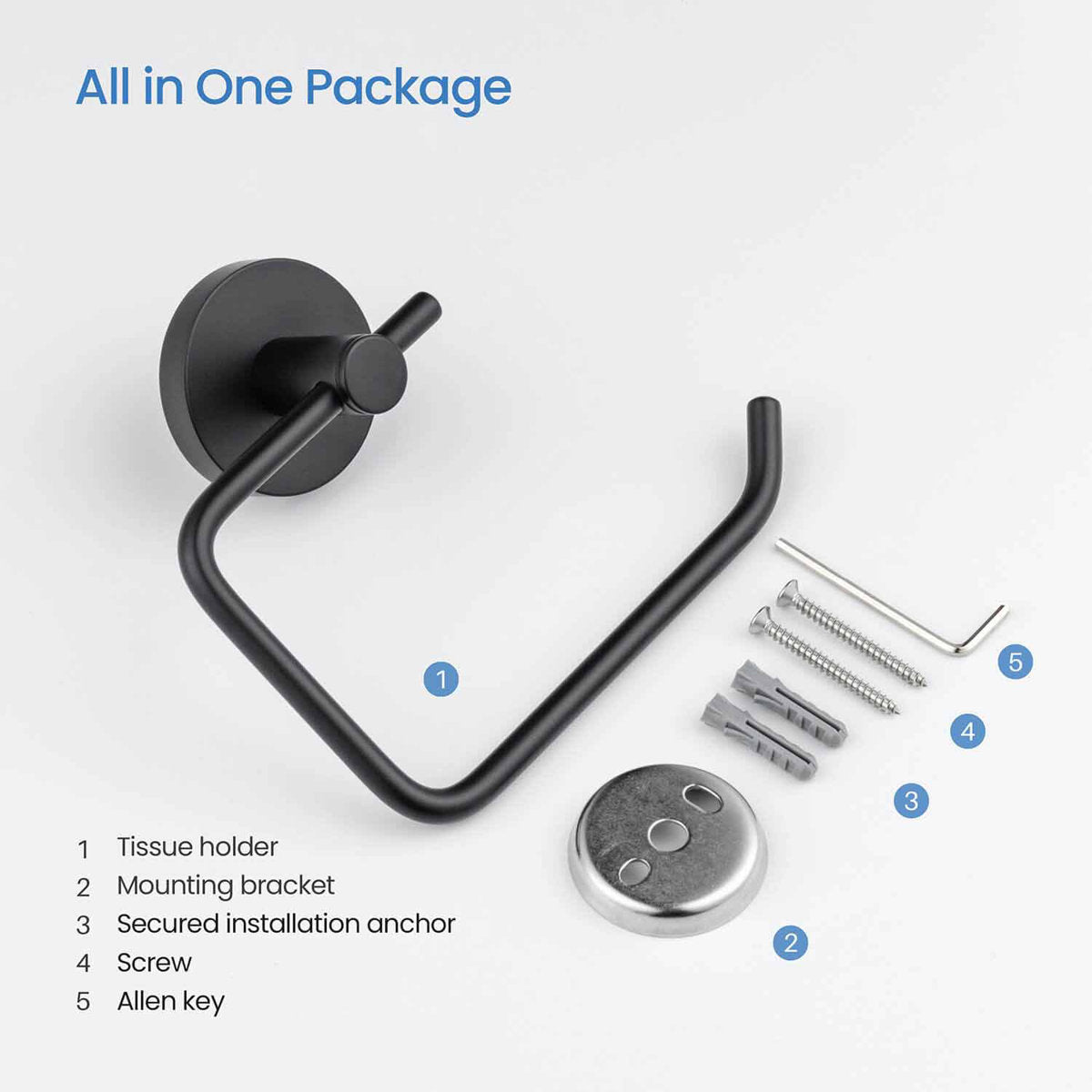 Wall Mount Toilet Paper Holder KBA1405MB