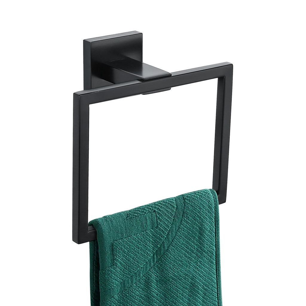 Wall Mounted Modern Towel Ring Q703-BK
