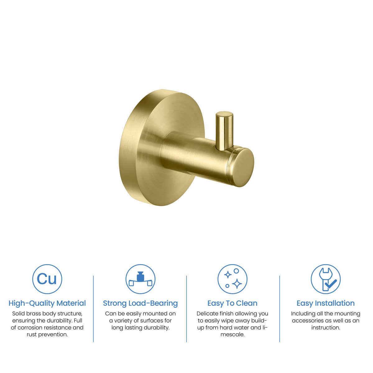 Wall Mounted Robe Hook KBA1401BG-2PC