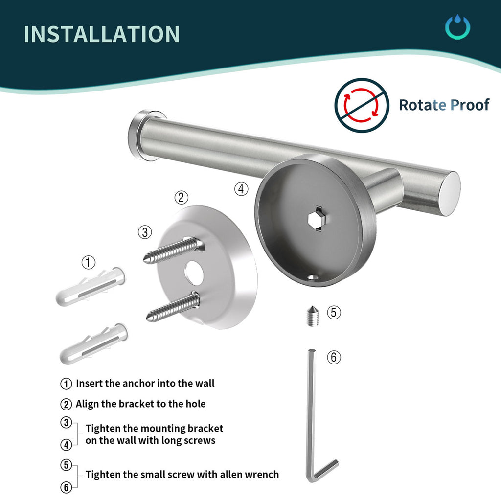 Wall Mounted Toilet Paper Holder WW0221BN