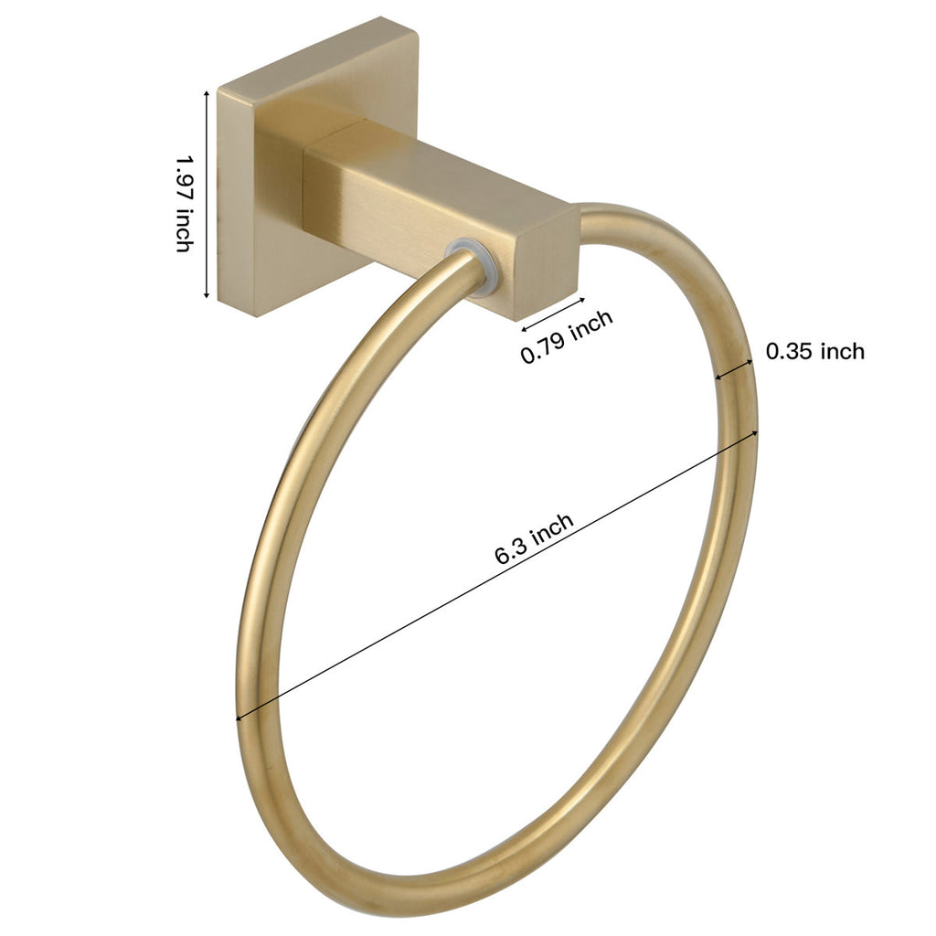 Wall Mounted Towel Ring Bath Round Towel Hanger for Bathroom Toilet Kitchen Stainless Steel in Brushed Nickel 1031-BG