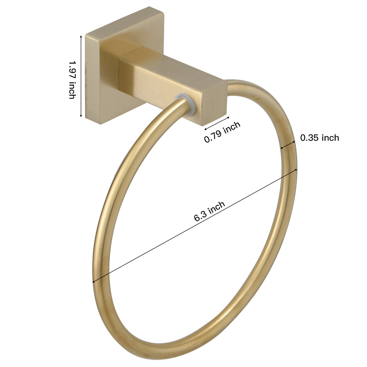 Wall Mounted Towel Ring Bath Round Towel Hanger for Bathroom Toilet Kitchen Stainless Steel in Brushed Nickel 1031-BG