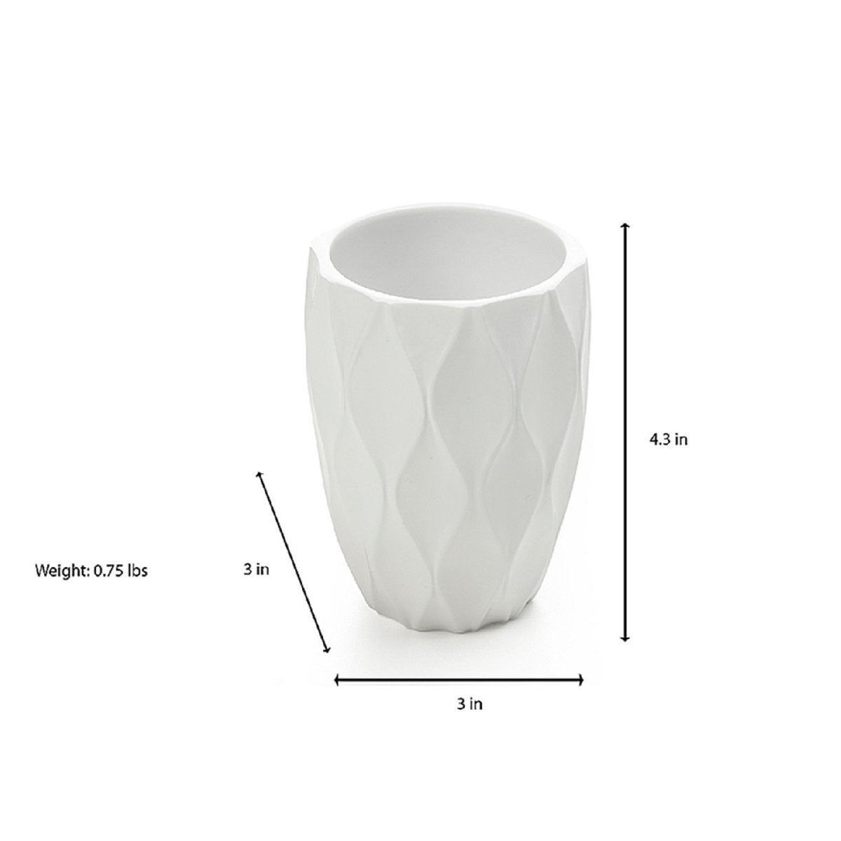 Wave 7 pc bathroom accessory set