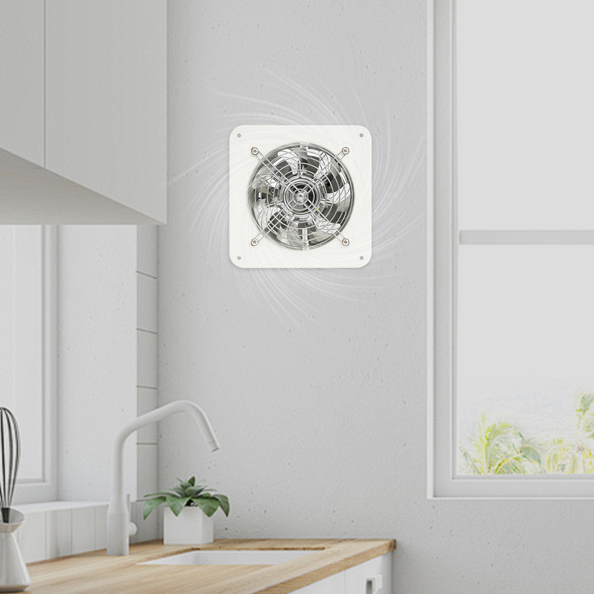 White 6 Inch Exhaust Fan WLS923
