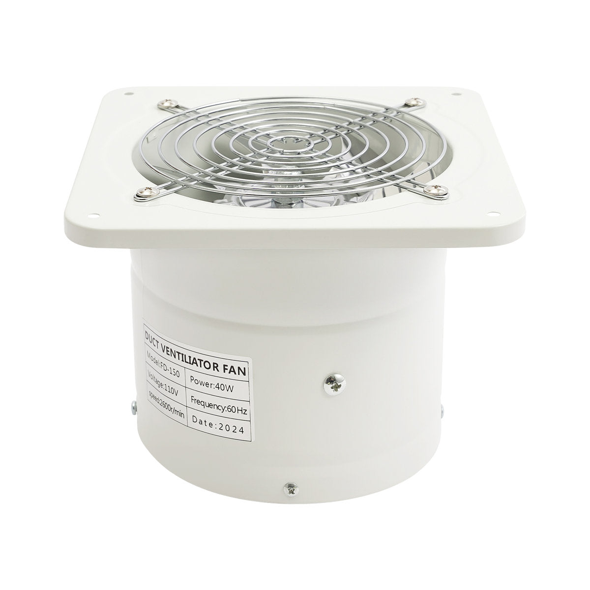 White 6 Inch Exhaust Fan WLS923