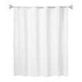 Whitmor No Hook Split Ring Plainweave Long Shower Curtain with Window, No Snap Liner