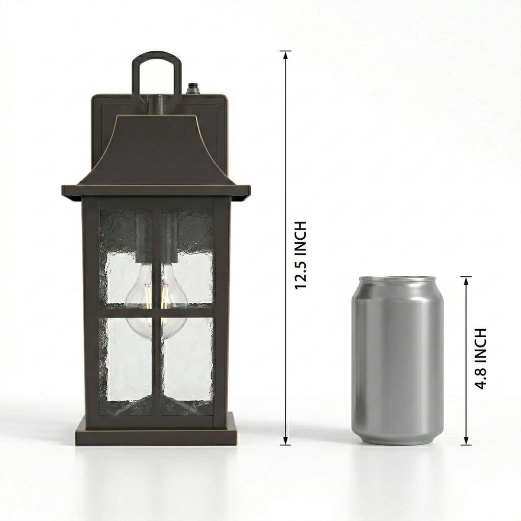 Zanyla 12.5 H Dusk to Dawn Outdoor Wall Lantern (Set of 2)