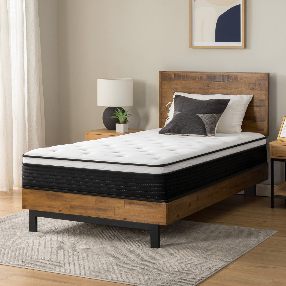 Zinus 8" Medium Euro Top Innerspring Mattress